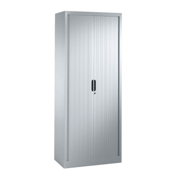 4050646447291 - Rollladenschrank mit Horizontal-Jalousie HxBxT 1980 x 800 x 420 mm 4 Fachböden 5 Ordnerhöhen weißaluminium 4050646447291 - Rollladenschrank mit Horizontal-Jalousie HxBxT 1980 x 800 x 420 mm 4 Fachböden 5 Ordnerhöhen weißaluminium