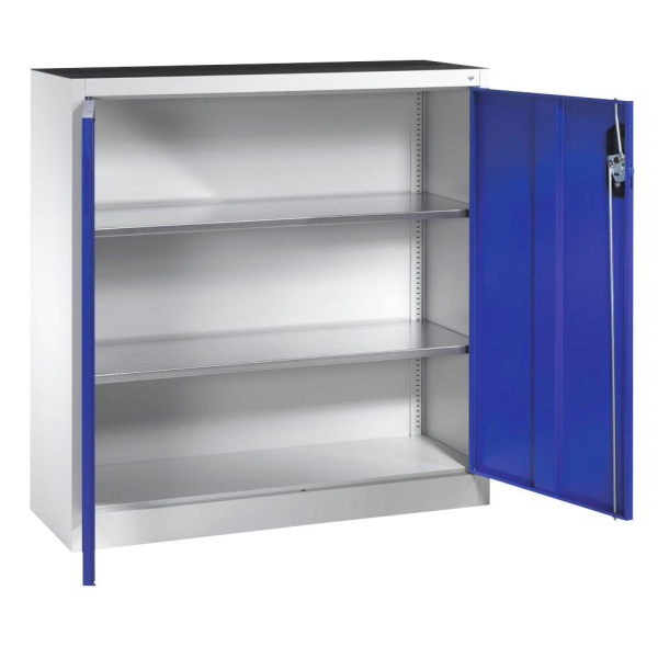 4064615131524 - Werkstatt-Beistellschrank mit Flügeltüren HxBxT 1200 x 1200 x 400 mm lichtgrau enzianblau C+P 4064615131524 - Werkstatt-Beistellschrank mit Flügeltüren HxBxT 1200 x 1200 x 400 mm lichtgrau enzianblau C+P