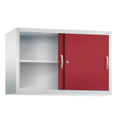 Aktenschrank 2045-00, Stahl abschließbar, 2 OH, 120 x 79 x 40 cm, rot/lichtgrau