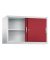 Aktenschrank 2045-00, Stahl abschließbar, 2 OH, 120 x 79 x 40 cm, rot/lichtgrau