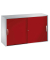 Aktenschrank 2045-00, Stahl abschließbar, 2 OH, 120 x 79 x 40 cm, rot/lichtgrau