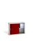 Aktenschrank 2045-00, Stahl abschließbar, 2 OH, 120 x 79 x 40 cm, rot/lichtgrau