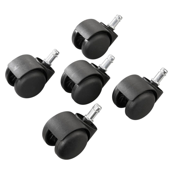 4050678200734 -  Bürostuhl-Ersatzrollen FÜR TEPPICHBÖDEN Stiftlänge 25mm StiftØ 11mm für Teppichboden schwarz 4050678200734 Head 5 Stück