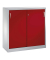 Aktenschrank 2047-00, Stahl abschließbar, 3 OH, 120 x 120 x 40 cm, rot/lichtgrau