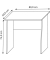 Schreibtisch Masola Mini, 74cm (H), 80x50cm (BxT), rechteckig, sonoma-eiche / weiß