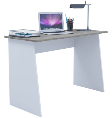 Schreibtisch Masola Maxi, 74cm (H), 110x50cm (BxT), rechteckig, sonoma-eiche / weiß
