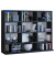 Megosa Mini Bücherregal schwarz 9 Fachböden