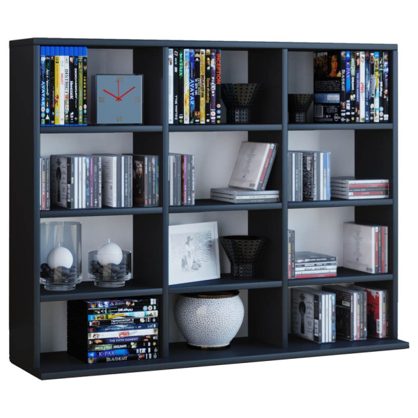 4051814353727 - Standregal Holzregal stehend platzsparender CD-Schrank für 480 CDs oder 224 DVDs MaßeH 82 x B 102 x T 23 cm Elegantes DVD Regal stehend Blu-Ray Regal CD Regal Megosa L Gr 102 schwarz B102cm H82cm T23cm Holzwerkstoff Holz Spanplatte Regale 4051814353727 - Standregal Holzregal stehend platzsparender CD-Schrank für 480 CDs oder 224 DVDs MaßeH 82 x B 102 x T 23 cm Elegantes DVD Regal stehend Blu-Ray Regal CD Regal Megosa L Gr 102 schwarz B102cm H82cm T23cm Holzwerkstoff Holz Spanplatte Regale