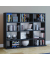 Megosa Mini Bücherregal schwarz 9 Fachböden