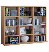 Megosa Mini Bücherregal buche 9 Fachböden