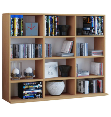 Megosa Mini Bücherregal buche 9 Fachböden
