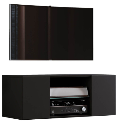 TV-Lowboard Jusa 95 schwarz