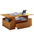 Couchtisch Junata, 44cm (H), 110x52cm (BxT), rechteckig, buche / buche
