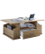 Couchtisch Junata, 44cm (H), 110x52cm (BxT), rechteckig, eiche / braun