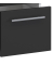 Waschbeckenunterschrank Flandu schwarz / weiß