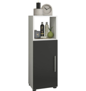 Badschrank Flandu schwarz / weiß