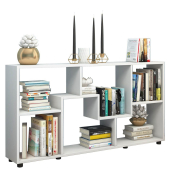 Pintal Bücherregal weiß 6 Fachböden