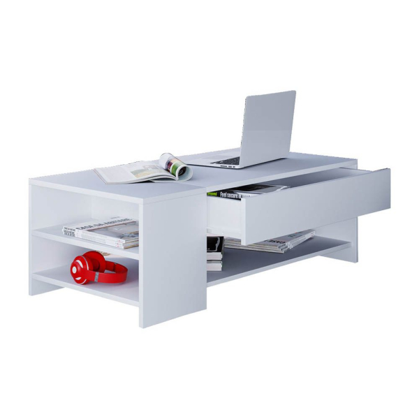 4051814377440 - Couchtisch Tindus 35cm (H) 100x50cm (BxT) rechteckig weiß weiß 4051814377440 VCM 4051814377440 - Couchtisch Tindus 35cm (H) 100x50cm (BxT) rechteckig weiß weiß 4051814377440 VCM