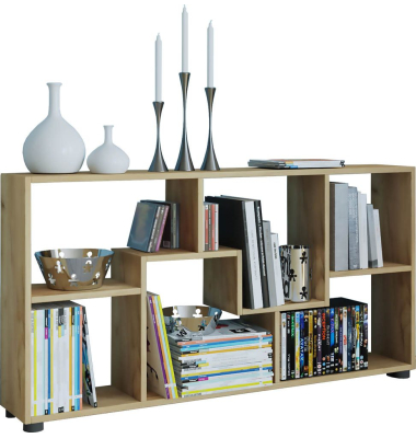Pintal Bücherregal honig-eiche 6 Fachböden
