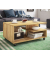 Couchtisch Stango, 40cm (H), 80x50cm (BxT), rechteckig, eiche / braun