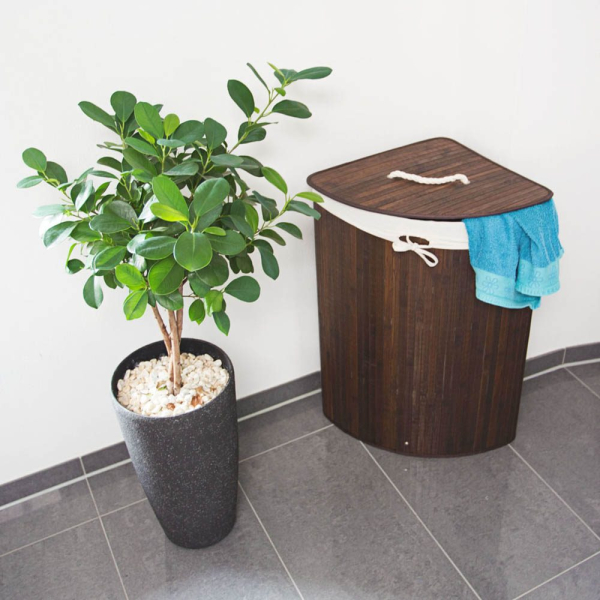 4052025046781 - Eckwäschekorb Bambus faltbare Wäschebox 60 l platzsparend Wäschesack Baumwolle 65 x 495 x 37 cm braun - Relaxdays 4052025046781 - Eckwäschekorb Bambus faltbare Wäschebox 60 l platzsparend Wäschesack Baumwolle 65 x 495 x 37 cm braun - Relaxdays