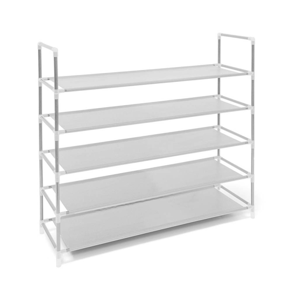 4052025047368 - Ivol - Relaxdays Schuhregal Stecksystem 5 Ebenen Schuhablage f 20 Paar Schuhe Metall & Stoff hbt 905 x 87 x 295 cm grau 4052025047368 - Ivol - Relaxdays Schuhregal Stecksystem 5 Ebenen Schuhablage f 20 Paar Schuhe Metall & Stoff hbt 905 x 87 x 295 cm grau