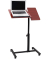 Computertisch 10019333_47, höhenverstellbar 58-95cm (H), 60x40,5cm (BxT), rotbraun / schwarz