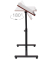 Computertisch 10019333_47, höhenverstellbar 58-95cm (H), 60x40,5cm (BxT), rotbraun / schwarz