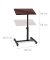 Computertisch 10019333_47, höhenverstellbar 58-95cm (H), 60x40,5cm (BxT), rotbraun / schwarz