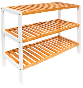Schuhregal braun, weiß 3 Fachböden