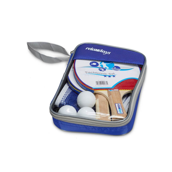 4052025201371 - Tischtennis Set mit Netz 2 Tischtennisschläger & 3 Tischtennisbälle to go Ping Pong Set mit Tasche blau - Relaxdays 4052025201371 - Tischtennis Set mit Netz 2 Tischtennisschläger & 3 Tischtennisbälle to go Ping Pong Set mit Tasche blau - Relaxdays