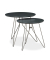 Beistelltisch-Set 10020364_0, 40/44cm (H), 40/60cmx40/48cm (BxT), rund, grau / silber