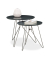 Beistelltisch-Set 10020364_0, 40/44cm (H), 40/60cmx40/48cm (BxT), rund, grau / silber