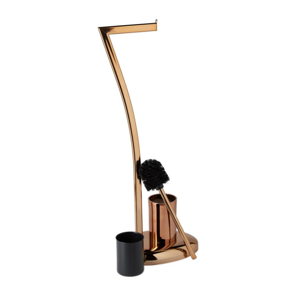 4052025204129 - Stand wc Garnitur wimedo hbt 75 x 21 x 26 cm Toilettenbürstenhalter aus Edelstahl mit Kupfer Lackierung Toilettenpapierhalter und Klorollenhalter 4052025204129 - Stand wc Garnitur wimedo hbt 75 x 21 x 26 cm Toilettenbürstenhalter aus Edelstahl mit Kupfer Lackierung Toilettenpapierhalter und Klorollenhalter