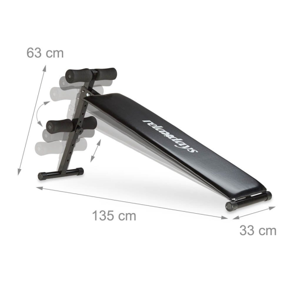 4052025208479 - Relaxdays - Sit Up Bank klappbar 5-fach verstellbar Bauchtrainer Bank gepolsterte Beinfixierung Trainingsbank schwarz 4052025208479 - Relaxdays - Sit Up Bank klappbar 5-fach verstellbar Bauchtrainer Bank gepolsterte Beinfixierung Trainingsbank schwarz
