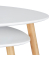 Beistelltisch-Set 10020988_0, 40/48cm (H), 40/60cmx40/60cm (BxT), dreieckig abgerundet, weiß / braun