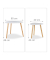 Beistelltisch-Set 10020988_0, 40/48cm (H), 40/60cmx40/60cm (BxT), dreieckig abgerundet, weiß / braun