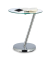 Beistelltisch 10021269_0, 52cm (H), 45x45cm (BxT), rund, transparent / silber