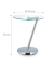 Beistelltisch 10021269_0, 52cm (H), 45x45cm (BxT), rund, transparent / silber