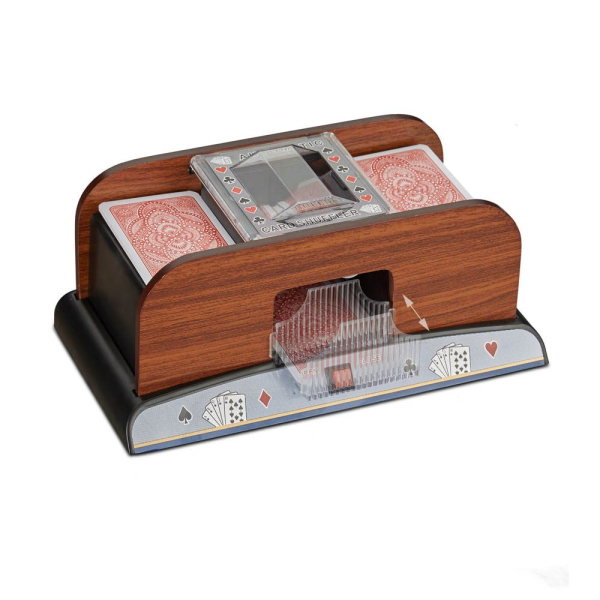 4052025213435 - Relaxdays - Kartenmischer elektrisch 2 Decks Kartenmischmaschine Holz Optik batteriebetrieben für Poker u Skat natur 4052025213435 - Relaxdays - Kartenmischer elektrisch 2 Decks Kartenmischmaschine Holz Optik batteriebetrieben für Poker u Skat natur