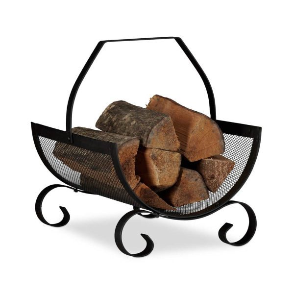 4052025223007 - Kaminholzkorb schwarz Brennholzkorb groß Holzwiege Kamin Feuerholzkorb Metall HxBxT 40 x 33 x 38 cm black - Relaxdays 4052025223007 - Kaminholzkorb schwarz Brennholzkorb groß Holzwiege Kamin Feuerholzkorb Metall HxBxT 40 x 33 x 38 cm black - Relaxdays