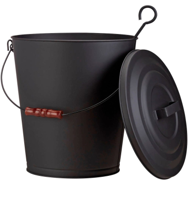 Ascheeimer mit Deckel 24,0 l schwarz