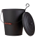 Ascheeimer mit Deckel 24,0 l schwarz