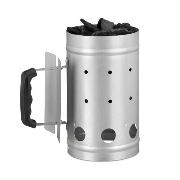 4052025223120 - Relaxdays - Anzündkamin aus Stahl Grillkohleanzünder für bbq Kamin Grills h x d 27 x 16 cm Grillstarter silber 4052025223120 - Relaxdays - Anzündkamin aus Stahl Grillkohleanzünder für bbq Kamin Grills h x d 27 x 16 cm Grillstarter silber