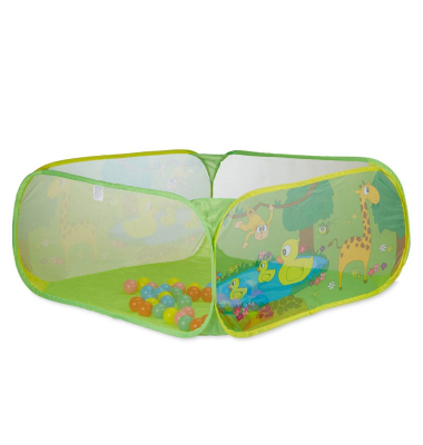 Bällebad Tiermotive grün 110,0 x 110,0 x 50,0 cm