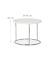 Beistelltisch-Set 10022595_0, 35 und 30cm (H), 60 und 40cmx60 und 40cm (BxT), rund, weiß / silber