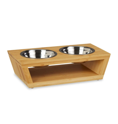 Futterstation HundeKatzen braun 35,5 x 18,0 x 10,5 cm