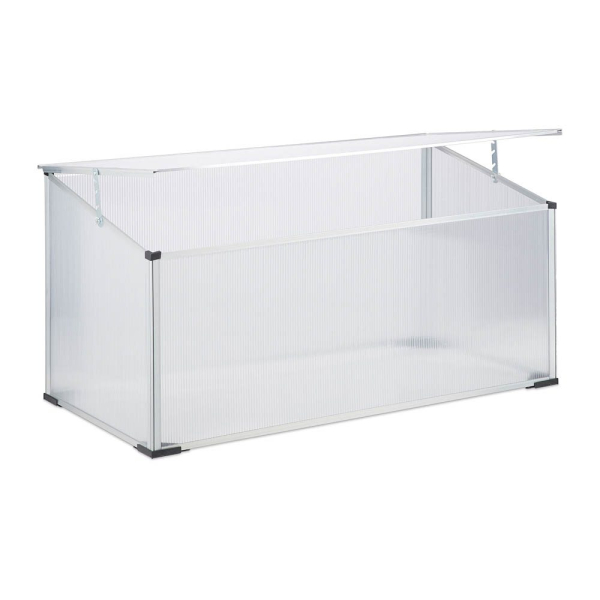 4052025228231 - Frühbeet Alu Stecksystem lichtdurchlässig UV-Schutz Mini Gewächshaus HxBxT 100 x 50 x 50 cm transparent - Relaxdays 4052025228231 - Frühbeet Alu Stecksystem lichtdurchlässig UV-Schutz Mini Gewächshaus HxBxT 100 x 50 x 50 cm transparent - Relaxdays