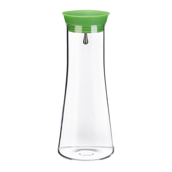 4052025234348 - Glaskaraffe zylindrisch 1 Liter Gastro Edelstahl Ausgießer feines Kristallglas spülmaschinenfest klar - Relaxdays 4052025234348 - Glaskaraffe zylindrisch 1 Liter Gastro Edelstahl Ausgießer feines Kristallglas spülmaschinenfest klar - Relaxdays