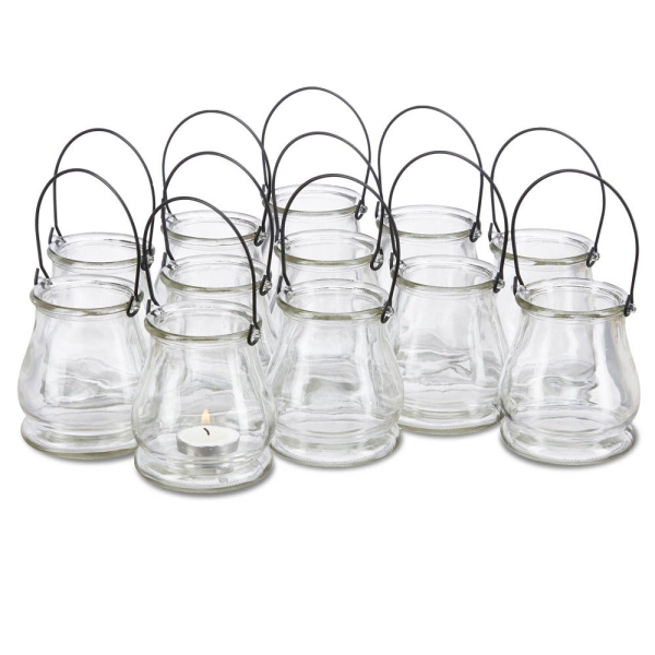 4052025234447 - Windlicht aus Glas 12er Set runde Glasvase mit Henkel Tischdeko für Drinnen u Draußen 10 cm hoch klar - Relaxdays 4052025234447 - Windlicht aus Glas 12er Set runde Glasvase mit Henkel Tischdeko für Drinnen u Draußen 10 cm hoch klar - Relaxdays